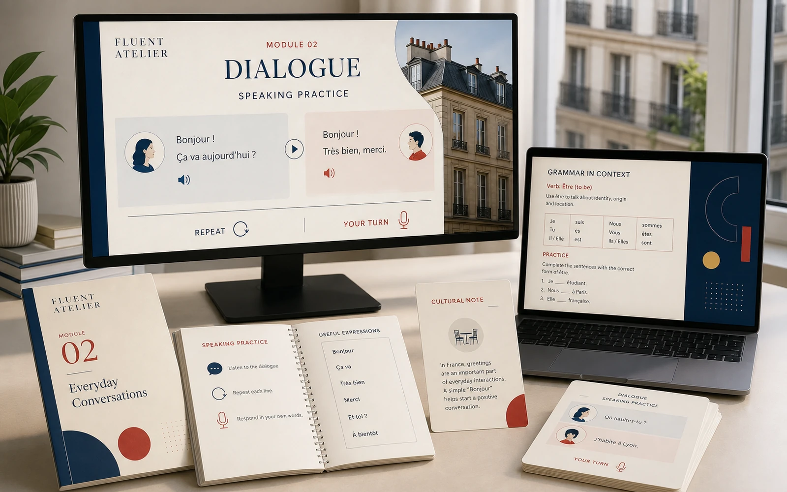 Fluent Atelier lesson slides and module covers