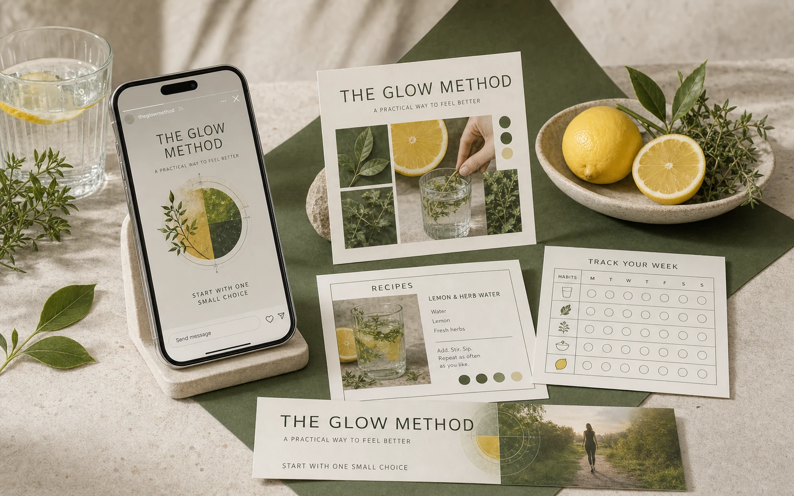 The Glow Method social and advertising assets