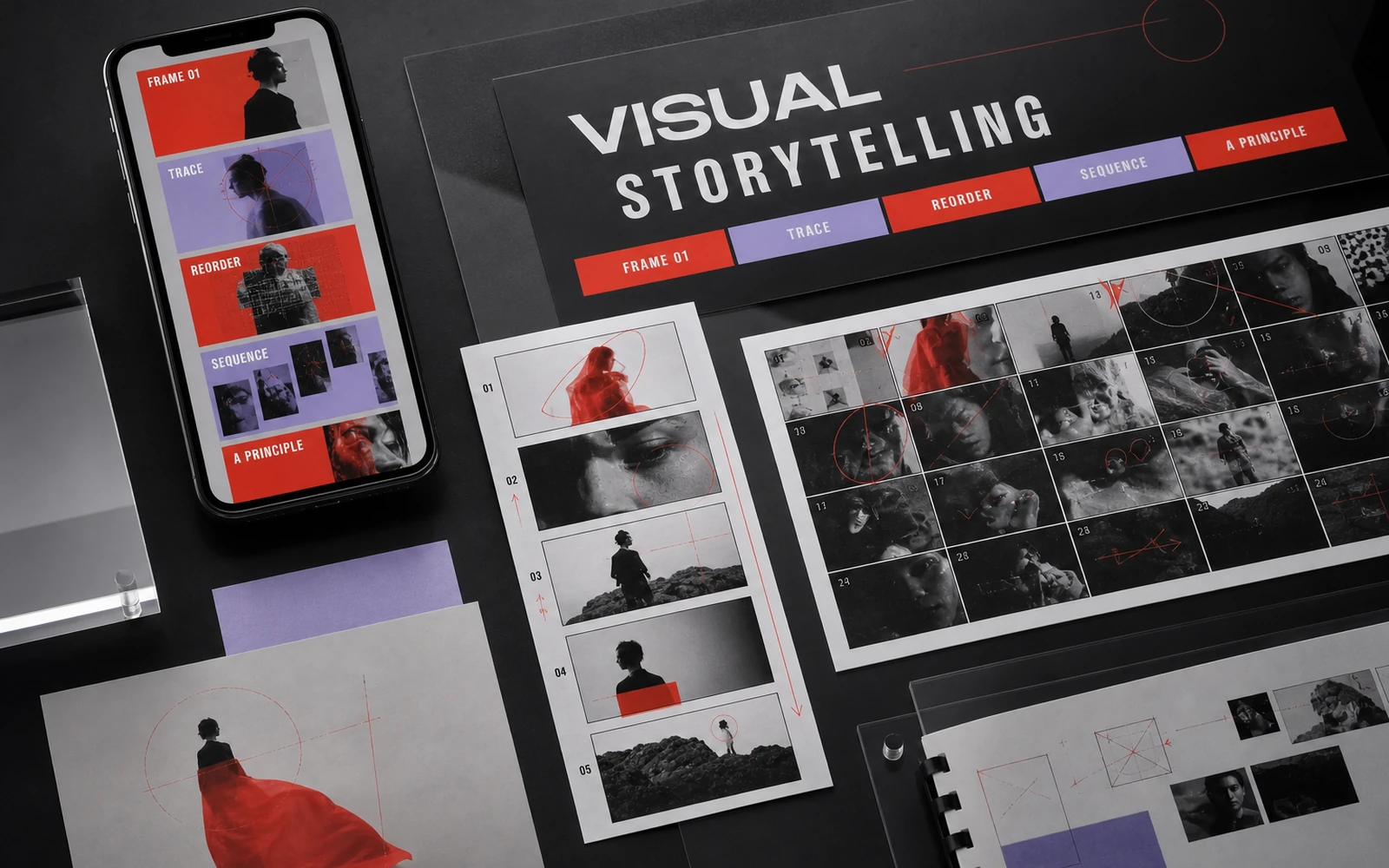 Visual Storytelling Reel covers and motion assets